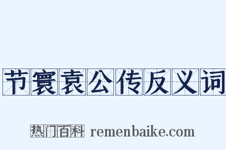 节寰袁公传反义词是什么意思的图片